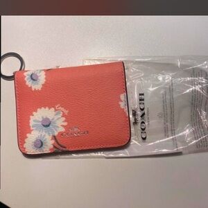 Coach Coral Floral Card Case